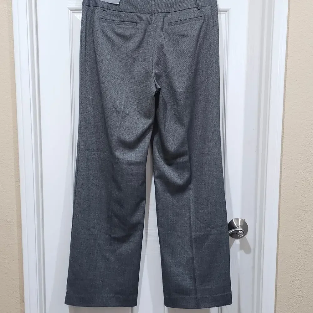 Ann Taylor Signature Wide Leg Career Pants 6P Gray Office Core Trouser - Picture 4 of 8